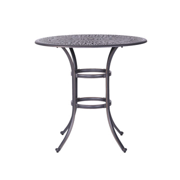 Bar Table Gunmetal Aluminum