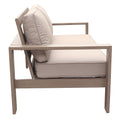 Loveseat, Wood Grained Pewter Foam Aluminum