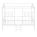Metal House Bed Frame Twin Size With Slatted Support No Box Spring Needed White Twin White Metal