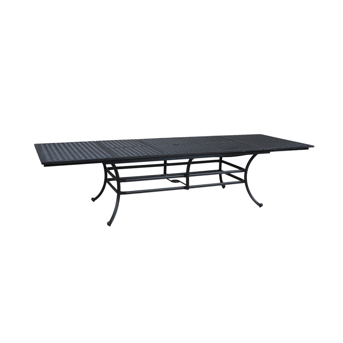 Rectangle Extension Table, Dark Lava Bronze Antique Bronze Aluminum