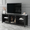 Tv Stand Storage Media Console Entertainment Center,Tradition Black Black Particle Board