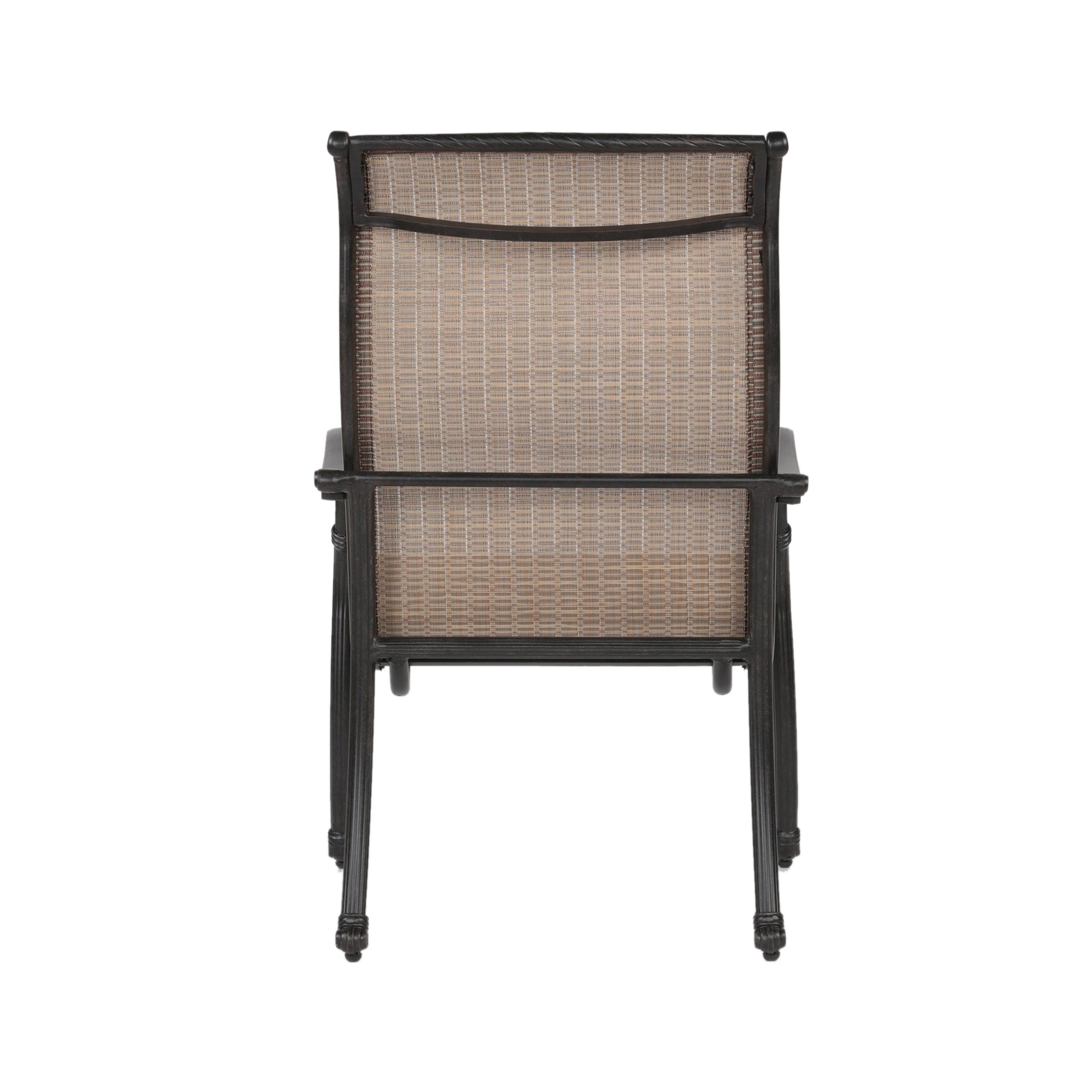 Patio Outdoor Sling Patio 2 Chairs With Aluminum Frame, All Weather Furniture Bronze Aluminum