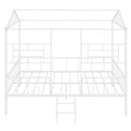 Metal House Bed Frame Full Size With Slatted Support No Box Spring Needed White Full White Metal