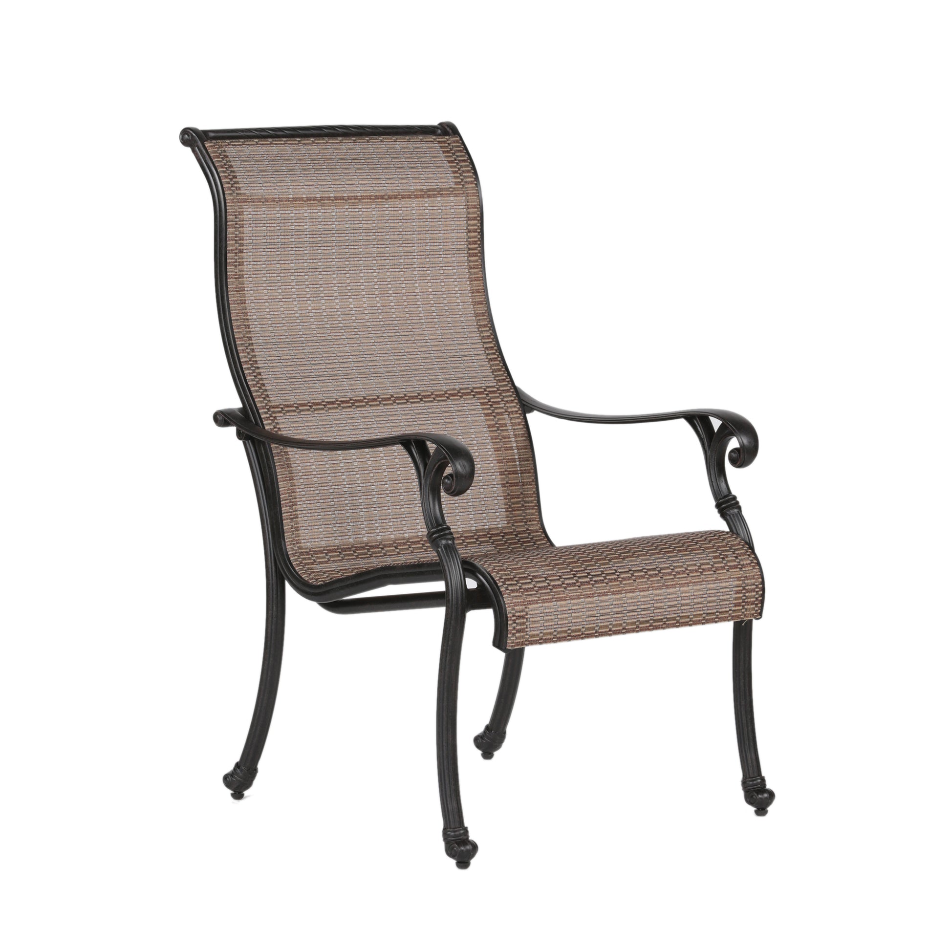 Patio Outdoor Sling Patio 2 Chairs With Aluminum Frame, All Weather Furniture Bronze Aluminum