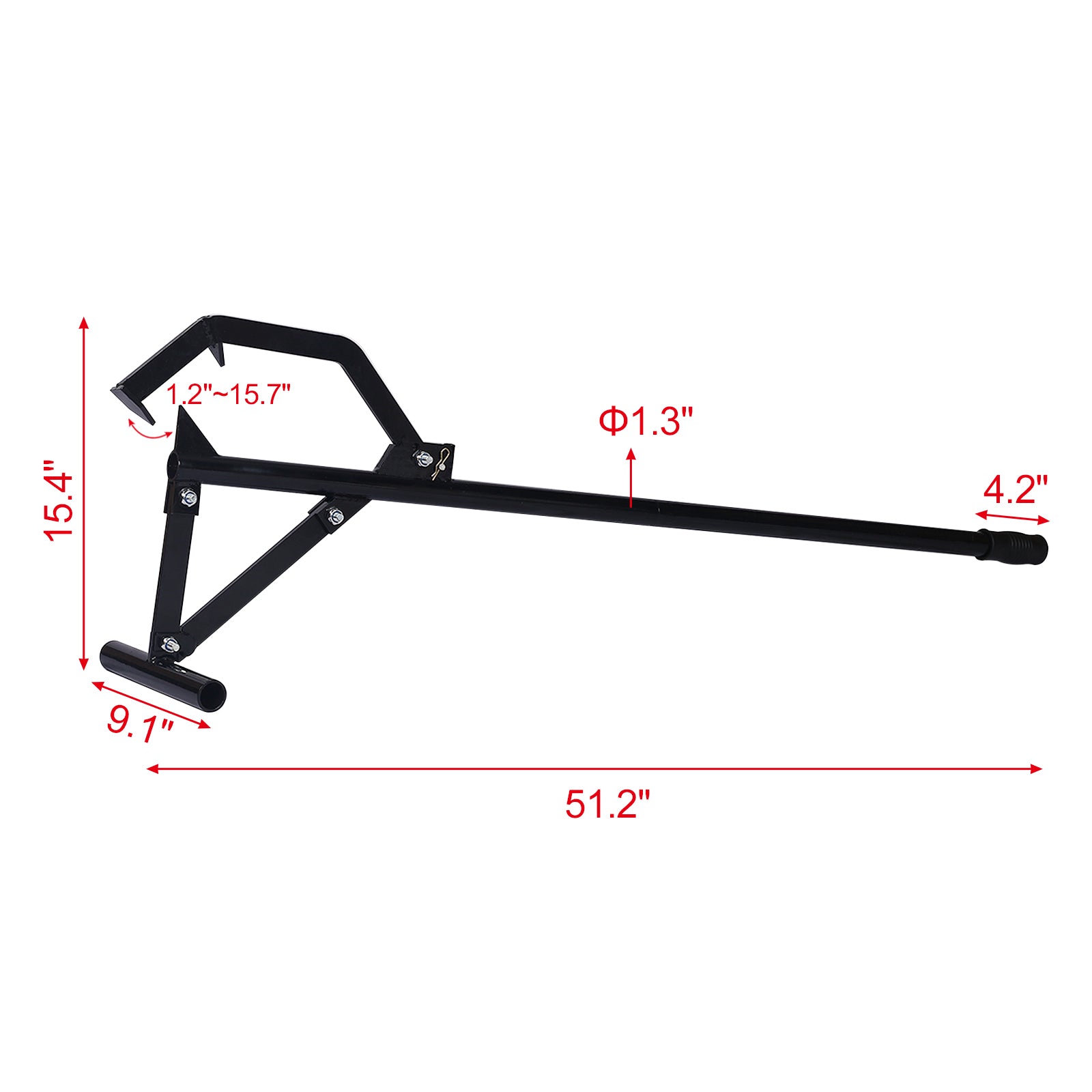 Metal Timberjack Triple Thick Log Lifter Heavy Duty Log Jack Black Carbon Steel
