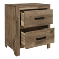 Bedroom Wooden Nightstand 1Pc Weathered Pine Finish 2X Drawers Transitional Style Furniture Natural 2 Drawers Bedroom Wood