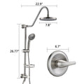 Shower Head With Handheld Shower System With 8