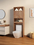 Home Bathroom Shelf Over The Toilet, Bathroom Spacesaver, Bathroom, Tollilet Storage Cabinet, Wood Yellow Brown Mdf