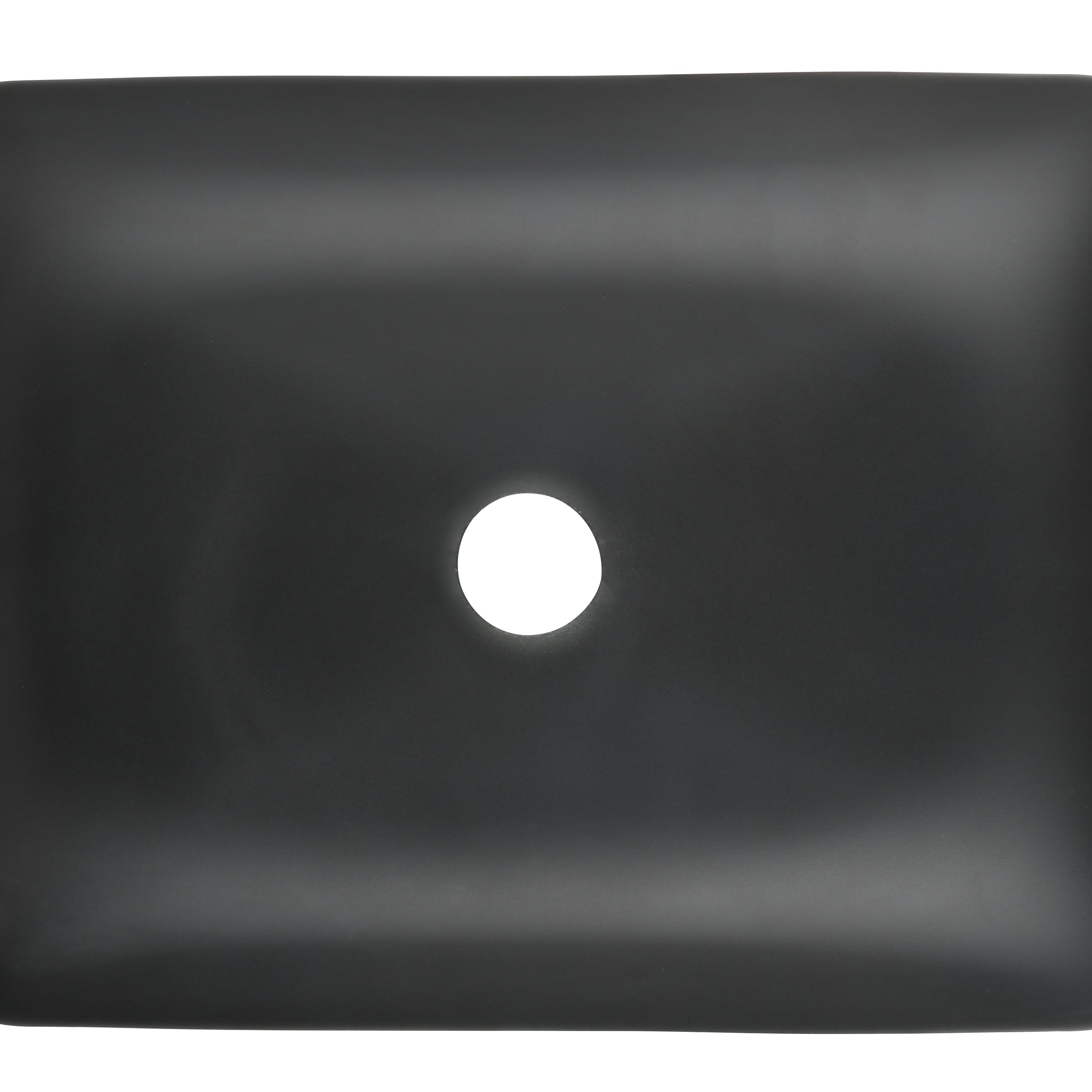 13.0" L 18.13" W 4" H Matte Shell Glass Rectangular Vessel Bathroom Sink In Black With Matte Black Faucet And Pop Up Drain In Matte Black Matte Black Glass