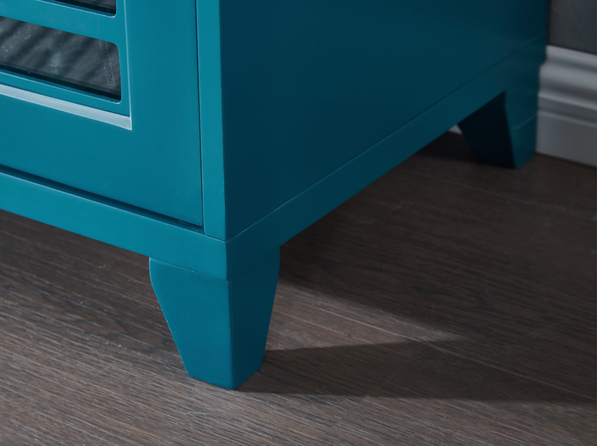 60" Sideboard Buffet Table Storage Cabinet Old Sku:Gsi211203 Teal Blue Primary Living Space Adjustabel Shelves Mdf