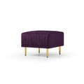 Purple Velvet Ottoman For Modular Sectional Living Room Sofa Or Chair Purple Foam Velvet