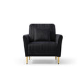 Sectional Sofa, 2 Piece Single Chair And Loveseat Sofa, Stylish And Modern Design, Perfect For Living Room Furniture Armrest Sofa Black Foam Velvet 4 Seat