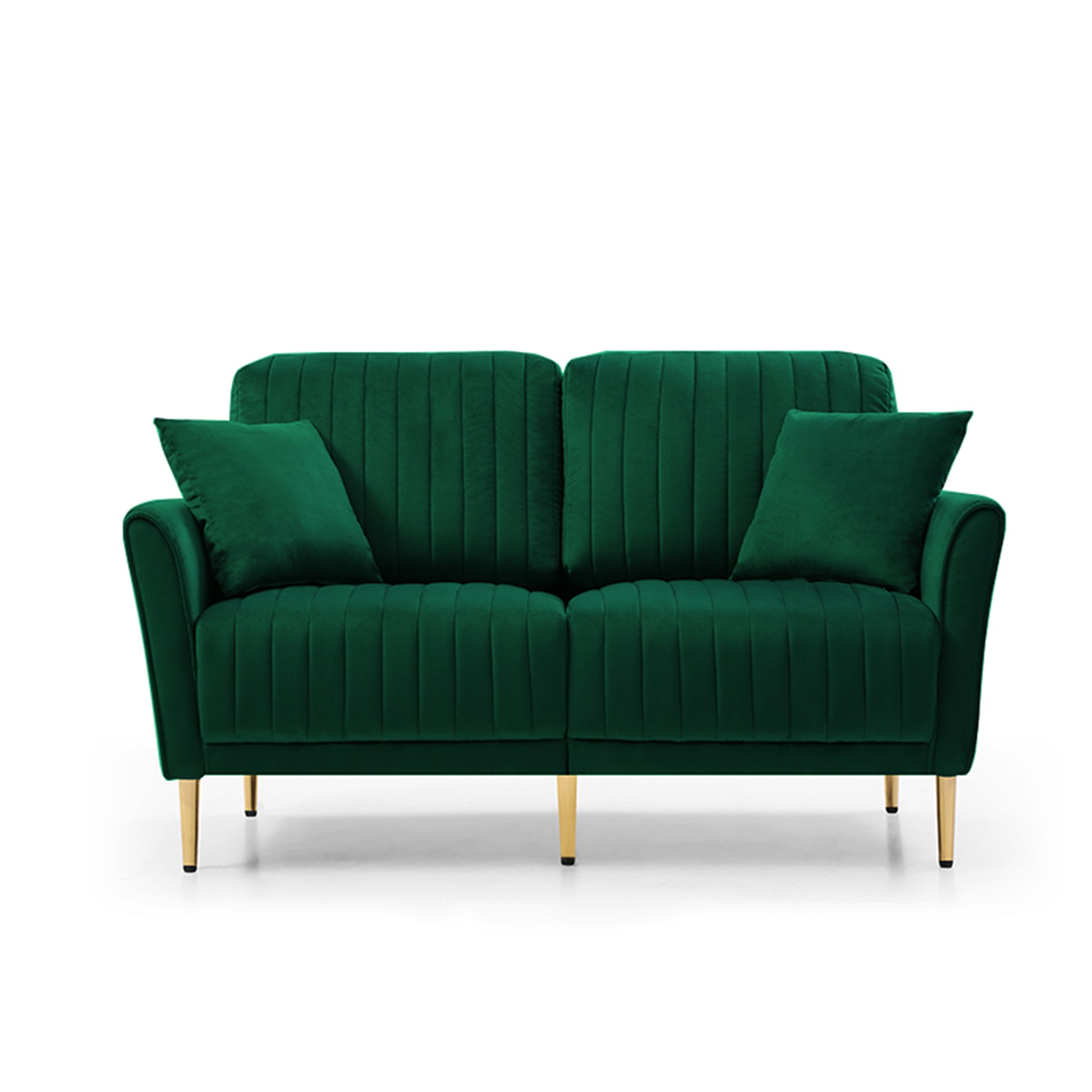 Sofa Sets For Living Room 3 Piece Mid Century Modern Sectional Couch Set, 2 Upholstered Loveseat Sofas And One 3 Seat Sofa 3, Green Velvet Green Foam Velvet 7 Seat