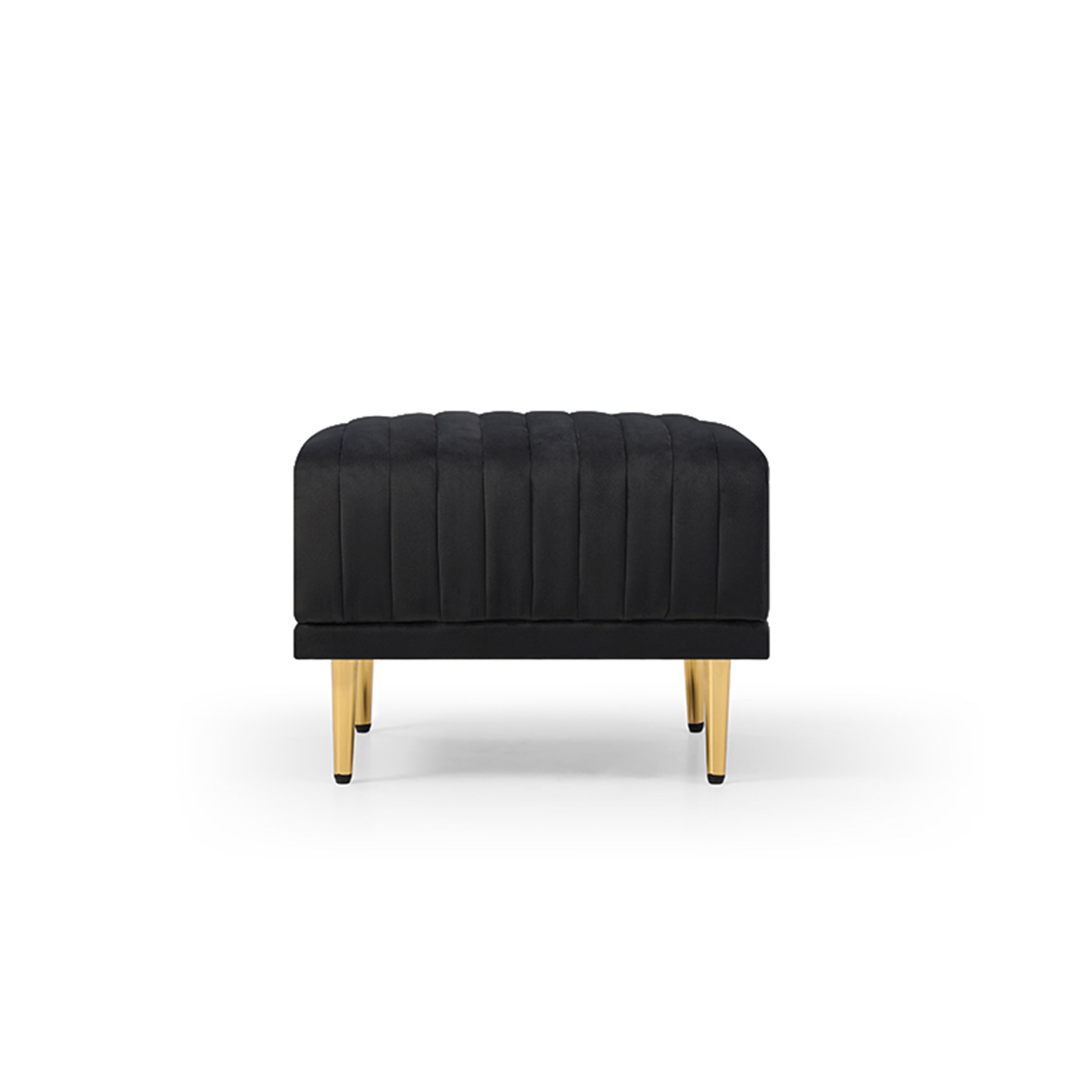 Black Velvet Armchair With Ottoman Single Sofa Chair And Ottoman Set, Comfy Reading Chair Leisure Lounging Chair For Living Room Bedroom Home Office Black Foam Velvet