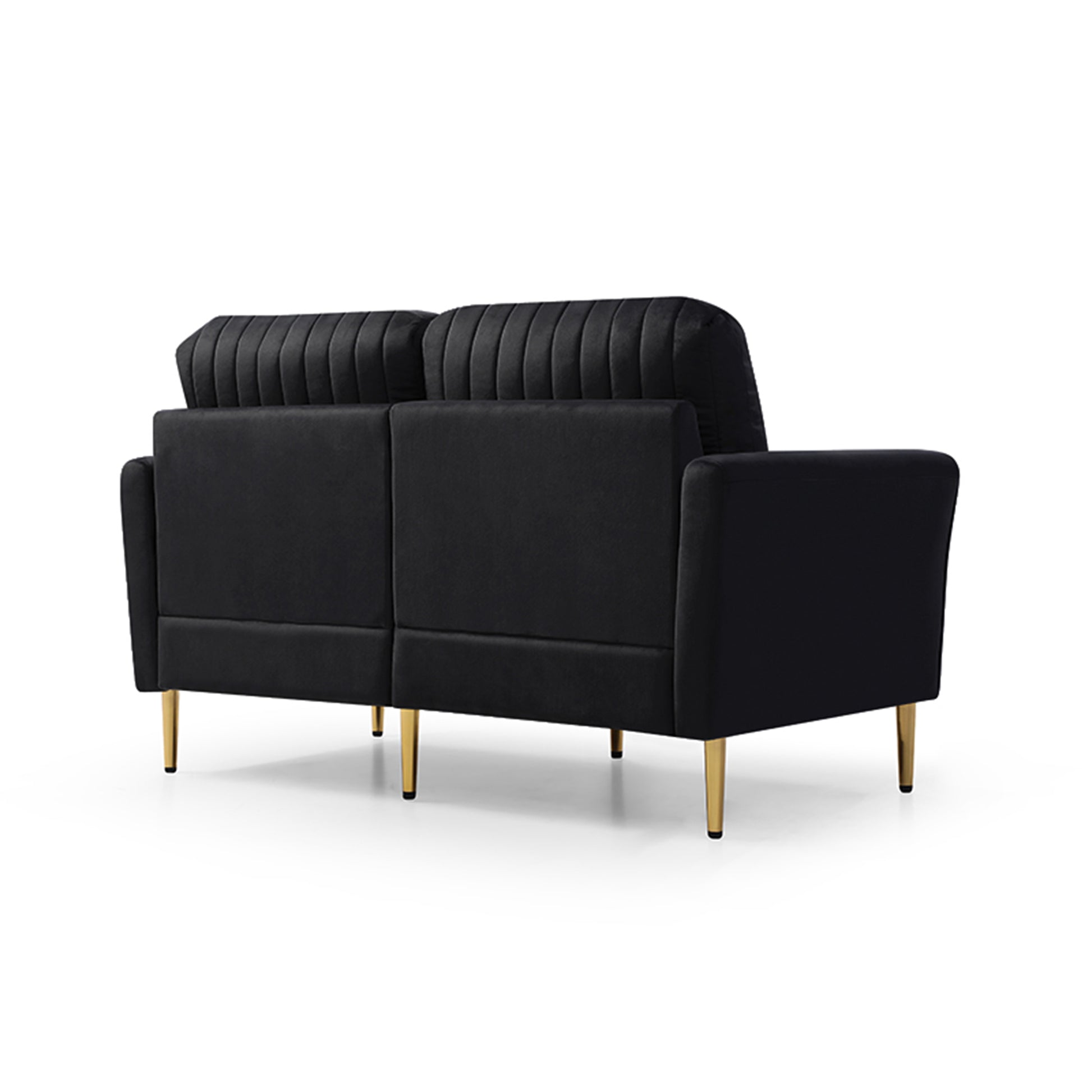 3 Pieces Sectional Sofa Set For Living Room, 2 Pieces Of Two Seater Sofas And 1 Piece Of 3 Seater Sofas,3 Pcs Couch Set With, Sectional Couches For Living Room, 3 Seater Sofa Loveseatblack Ve Black Foam Velvet 7 Seat