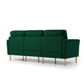 Living Room Furniture Upholstered Couch Sofa With Reversible Cushions For Home Or Office 3 Seat Green Velvet Green Foam Velvet 3 Seat