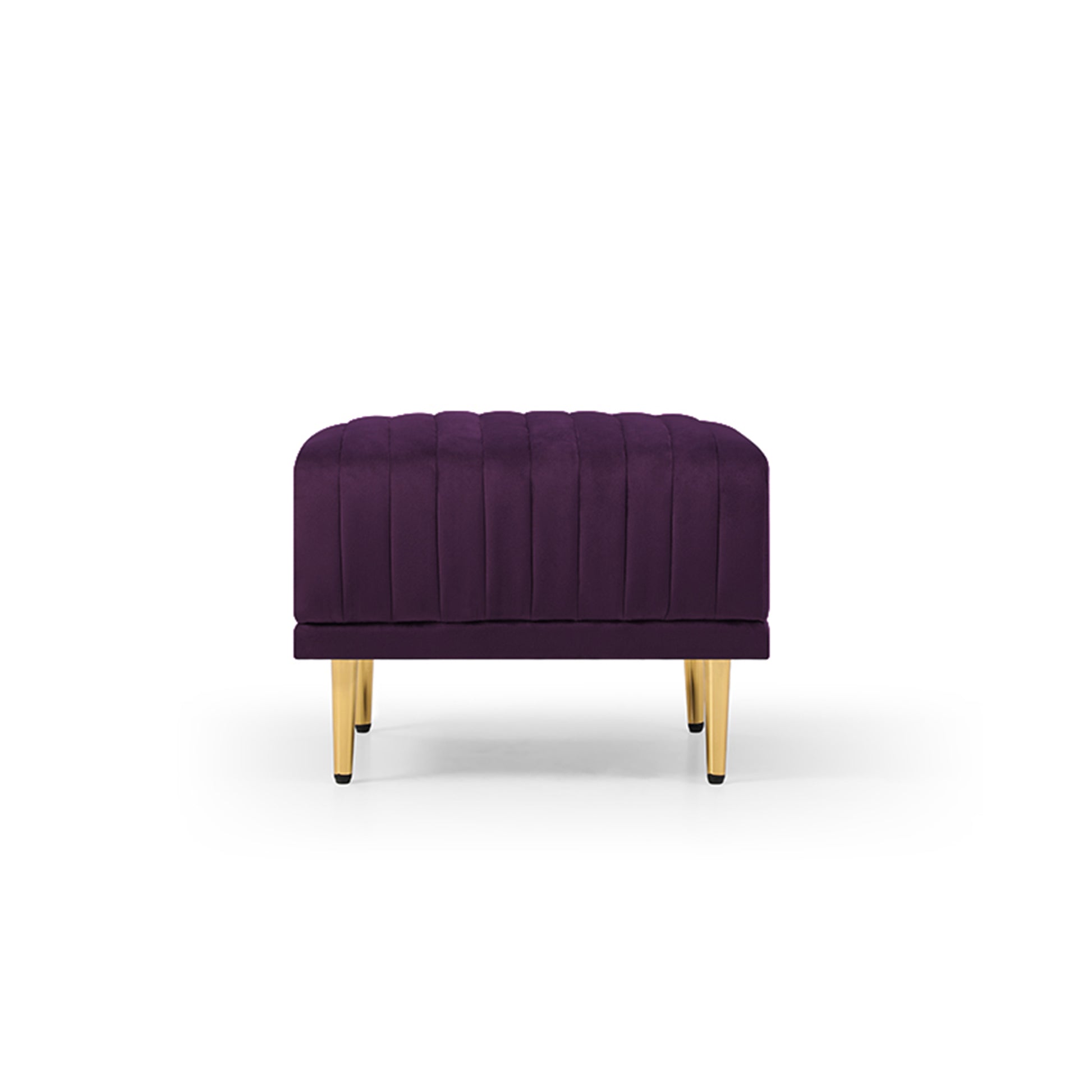 Modern Large Velvet Fabric L Shape Chaise Lounge Couch Sectional Sofa Eggplant Purple Foam Velvet 3 Seat