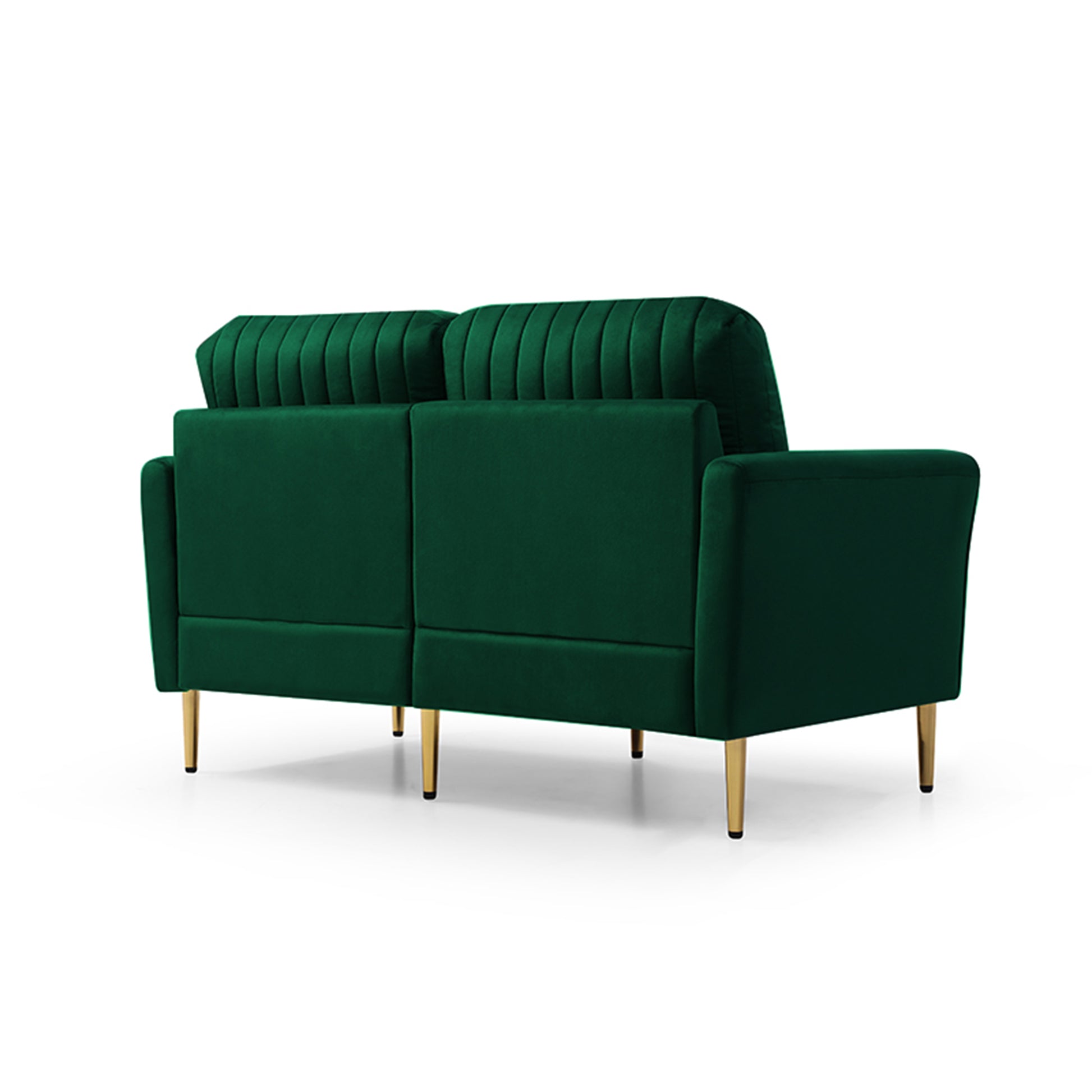 Green Velvet Couch And Sofa Set For Living Room, 2 Piece Modern 2 Seat Sofas Setfurniture Sofa Set With Removable Cushions,Free Throw Pillow. Green Foam Velvet 4 Seat