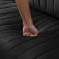 Black Velvet Modern 2 Pieces Of 2 Seat Sofa And Loveseat Couch Living Room Set, Metal Legs With Self Fabric Pillows Black Foam Velvet 4 Seat