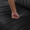 Modern Black Velvet Accent Chair Upholstered Living Room Arm Chairs Comfy Single Sofa Chair Black Foam Velvet
