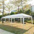 10X30' Wedding Party Canopy Tent Outdoor Gazebo With 5 Removable Sidewalls White Metal
