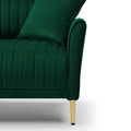 Living Room Furniture Upholstered Couch Sofa With Reversible Cushions For Home Or Office 3 Seat Green Velvet Green Foam Velvet 3 Seat