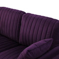 Modern Soft Velvet Accent Chair Living Room Chair Bedroom Chair Home Chair With Gold Legs, Purple Purple Foam Velvet