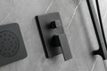 3 Way Outlet Function Solid Brass Shower Diverter Valve Mixer Rough In Shower Handle Valve Kit Replacement Matte Black Brass