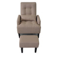 Redde Boo Brown Living Room Sofa Single Chair And Ottoman, Modern Multi Function Fabric Living Room Sofa Lounge Chair Bed And Stool.Soft Leisure Single Chair Adjustable Into 5 Angles With Sofa Bed Gray Modern Foam Fabric
