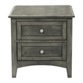 Cool Gray Finish 1Pc Nightstand Of Drawers Brushed Nickel Tone Knobs Transitional Style Bedroom Furniture Gray 2 Drawers Bedroom Transitional Wood