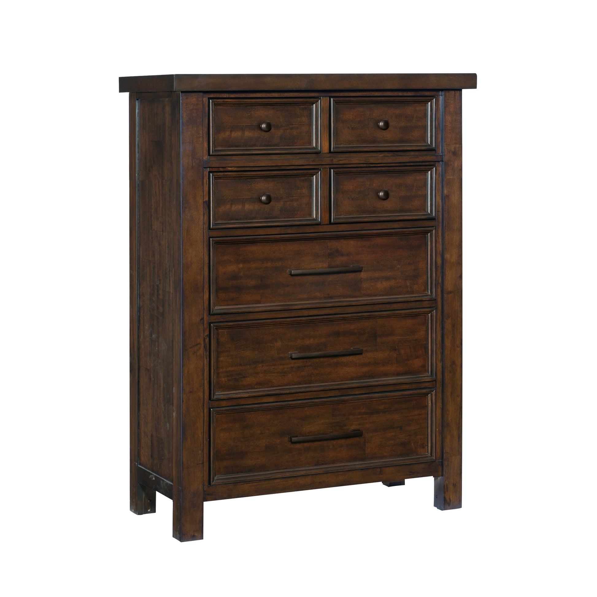 Classic Bedroom Brown Finish 1Pc Chest Of Drawers Mango Veneer Wood Transitional Furniture Brown Bedroom Classic,Transitional Wood