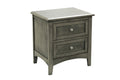 Cool Gray Finish 1Pc Nightstand Of Drawers Brushed Nickel Tone Knobs Transitional Style Bedroom Furniture Gray 2 Drawers Bedroom Transitional Wood