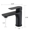 Single Handle Lavatory Basin Sink Faucet Matte Black Brass