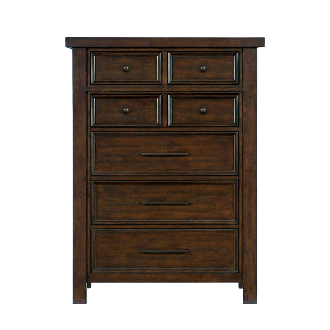 Classic Bedroom Brown Finish 1Pc Chest Of Drawers Mango Veneer Wood Transitional Furniture Brown Bedroom Classic,Transitional Wood