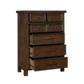 Classic Bedroom Brown Finish 1Pc Chest Of Drawers Mango Veneer Wood Transitional Furniture Brown Bedroom Classic,Transitional Wood