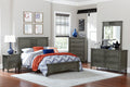 Transitional Style Cool Gray Finish 1Pc Queen Size Bed Birch Veneer Wood Bedroom Furniture Queen Gray Bedroom Transitional Wood