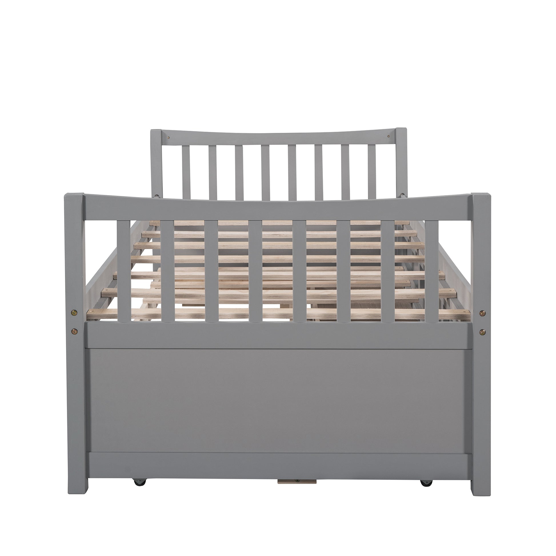 Daybed With Trundle And Drawers, Twin Size, Gray Old Sku: Lp0000141Eaa Gray Solid Wood