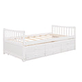 Daybed With Trundle And Drawers, Twin Size, White Old Sku: Lp0000141Kaa White Solid Wood