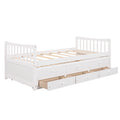 Daybed With Trundle And Drawers, Twin Size, White Old Sku: Lp0000141Kaa White Solid Wood