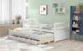 Daybed With Trundle And Drawers, Twin Size, White Old Sku: Lp0000141Kaa White Solid Wood