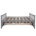 Full Size Daybed With Twin Size Trundle And Drawers, Full Size, Gray Gray Solid Wood