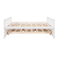 Full Size Daybed With Twin Size Trundle And Drawers, Full Size, White White Solid Wood