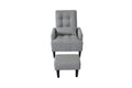 Redde Boo Modern Living Room Leisure Sofa Chair Design Gray Fabric Home Adjustable Cozy Soft Chair Cream White Modern Foam Fabric