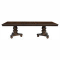 Traditional Style Dining Room Table W Leaf 2X Armchairs And 4X Side Chairs Dining 7Pc Set Brown Cherry Finish Upholstered Seat Wooden Furniture Wood Wood Brown Mix Seats 6 Wood Dining Room Extendable Traditional Double Pedestal Rectangular Dining Table