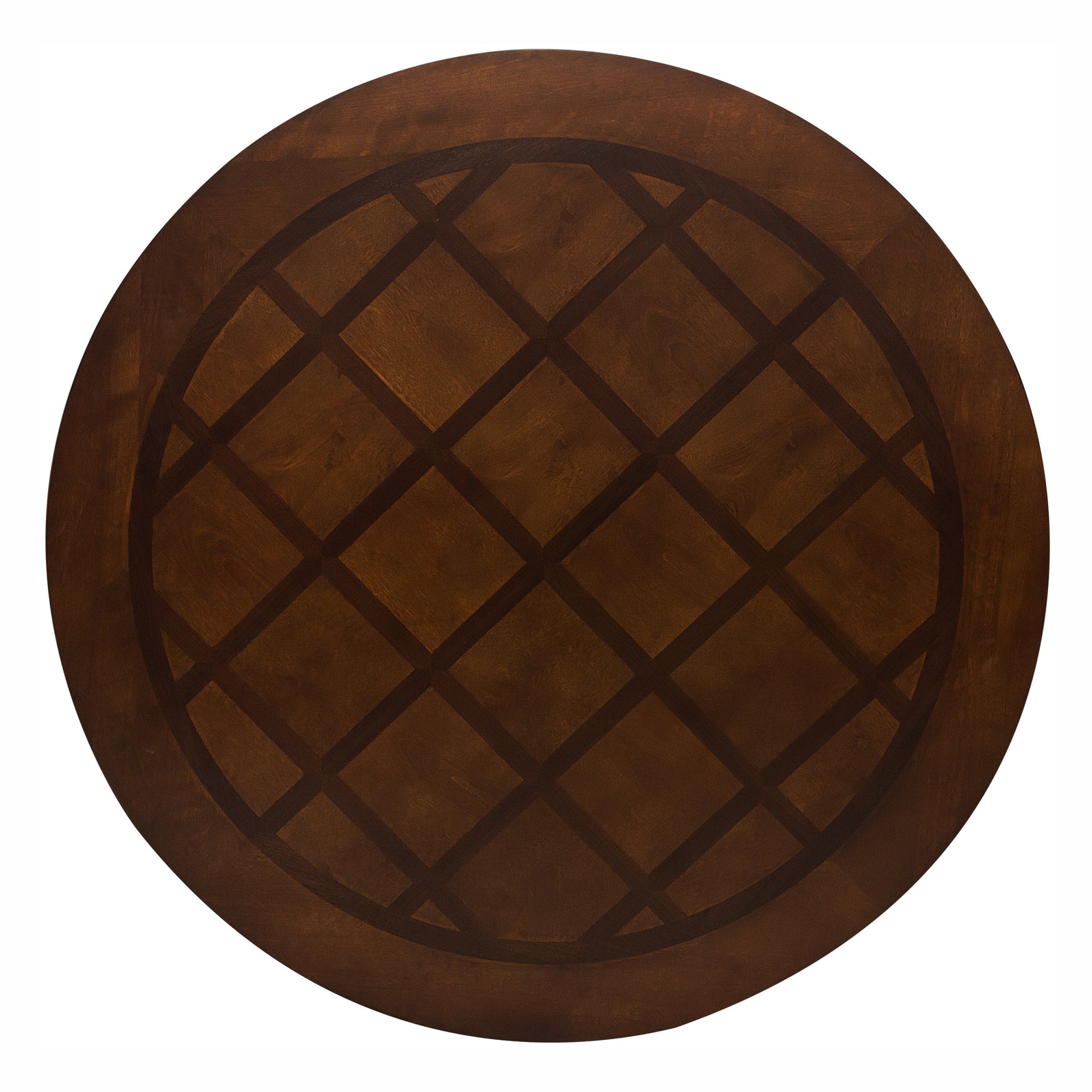 Traditional Dining Table 1Pc Brown Cherry Finish Pedestal Base Round Table Dining Room Furniture Brown Mix Dining Room Traditional Wood
