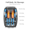 Massage Chair, Zero Gravity Shiatsu Massage Chairs Full Body And Recliner Sl Track Massage Chair With Bluetooth Speaker,Anion,Thai Stretch,Usb Charing,Heating And Foot Roller Massager Black Pu