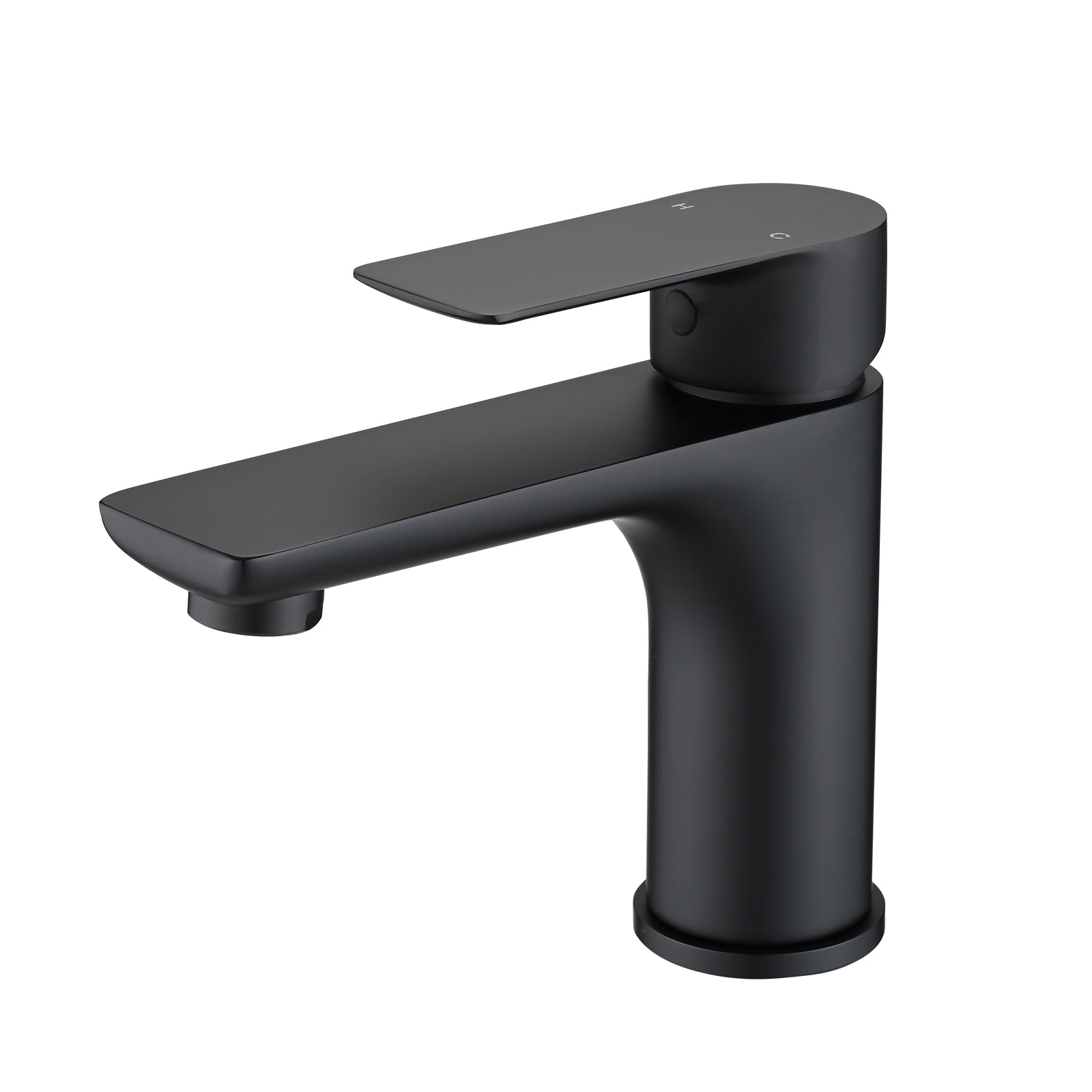 Single Handle Lavatory Basin Sink Faucet Matte Black Brass