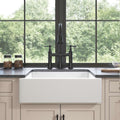 Bridge Kitchen Faucet With Pull Down Sprayhead In Spot Matte Black Brass