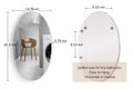 Frameless Beveled Wall Mounted Bathroom Mirror, Hd Makeup Mirror, 25