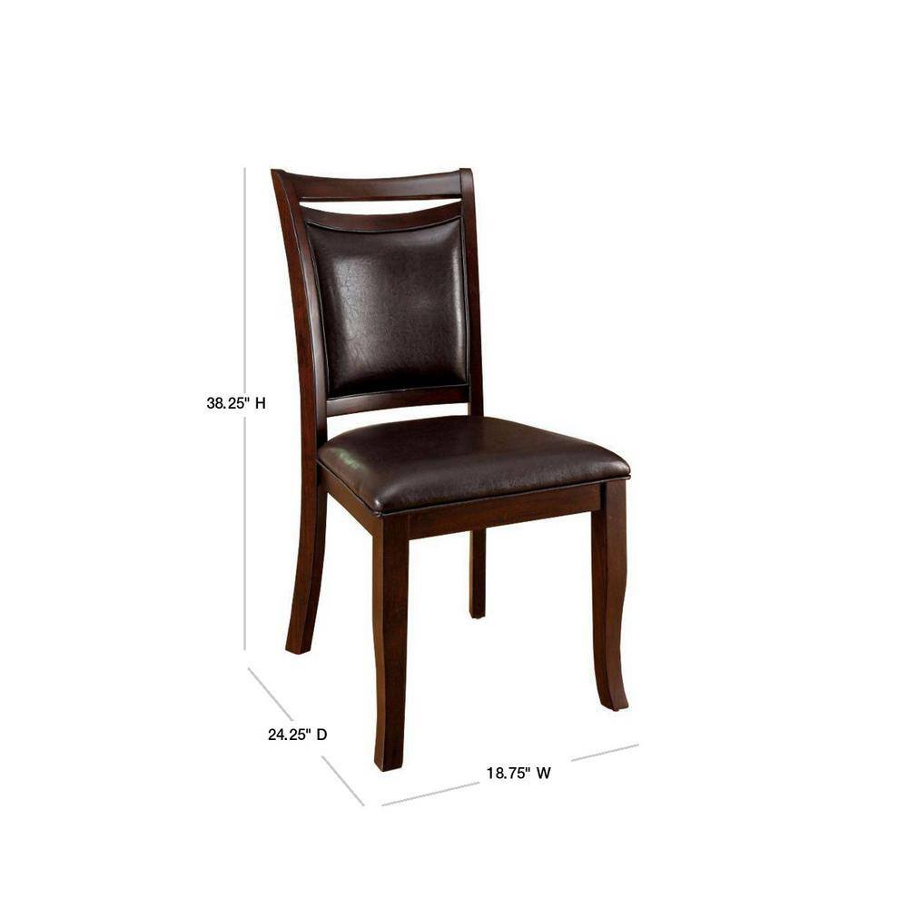 Transitional Dining Room Side Chairs Set Of 2 Chairs Only Dark Cherry Espresso Paddedseat Cherry Espresso Dining Room Contemporary,Modern Dining Chairs Solid Back Solid Wood